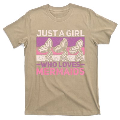 Just A Who Loves Mermaids Mermaid Birthday Party Outfit T-Shirt