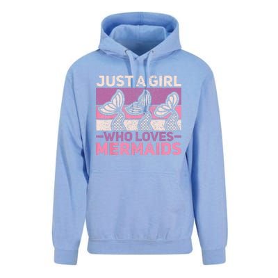 Just A Who Loves Mermaids Mermaid Birthday Party Outfit Unisex Surf Hoodie