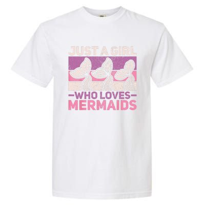 Just A Who Loves Mermaids Mermaid Birthday Party Outfit Garment-Dyed Heavyweight T-Shirt