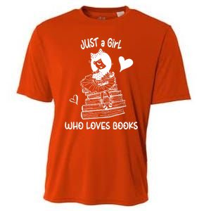 Just A Who Loves Books Reading Book Cute Heart Bookish Gift Cooling Performance Crew T-Shirt