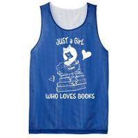 Just A Who Loves Books Reading Book Cute Heart Bookish Gift Mesh Reversible Basketball Jersey Tank