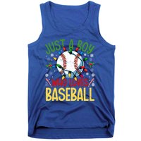 Just A Who Loves Baseball Christmas Lights Snowflakes Meaningful Gift Tank Top