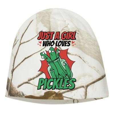 Just A Who Loves Pickles Pickles Lover Great Gift Kati - Camo Knit Beanie