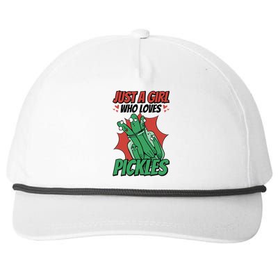 Just A Who Loves Pickles Pickles Lover Great Gift Snapback Five-Panel Rope Hat