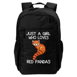 Just A Who Loves Red Pandas Gift Red Panda Gifts Daily Commute Backpack