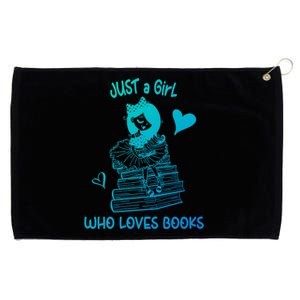 Just A Who Loves Books Reading Book Cute Heart Bookish Gift Grommeted Golf Towel