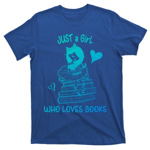 Just A Who Loves Books Reading Book Cute Heart Bookish Gift T-Shirt