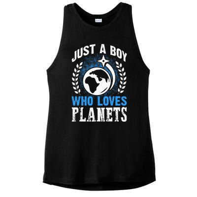 Just A Who Loves Planets Solar System Astrology Space Ladies PosiCharge Tri-Blend Wicking Tank