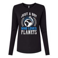 Just A Who Loves Planets Solar System Astrology Space Womens Cotton Relaxed Long Sleeve T-Shirt