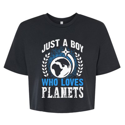 Just A Who Loves Planets Solar System Astrology Space Bella+Canvas Jersey Crop Tee