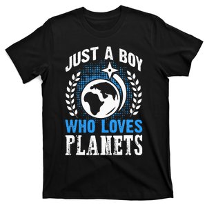 Just A Who Loves Planets Solar System Astrology Space T-Shirt