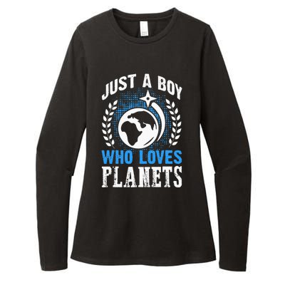 Just A Who Loves Planets Solar System Astrology Space Womens CVC Long Sleeve Shirt