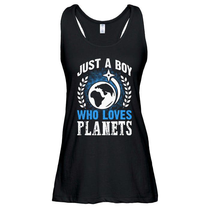 Just A Who Loves Planets Solar System Astrology Space Ladies Essential Flowy Tank