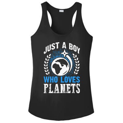 Just A Who Loves Planets Solar System Astrology Space Ladies PosiCharge Competitor Racerback Tank