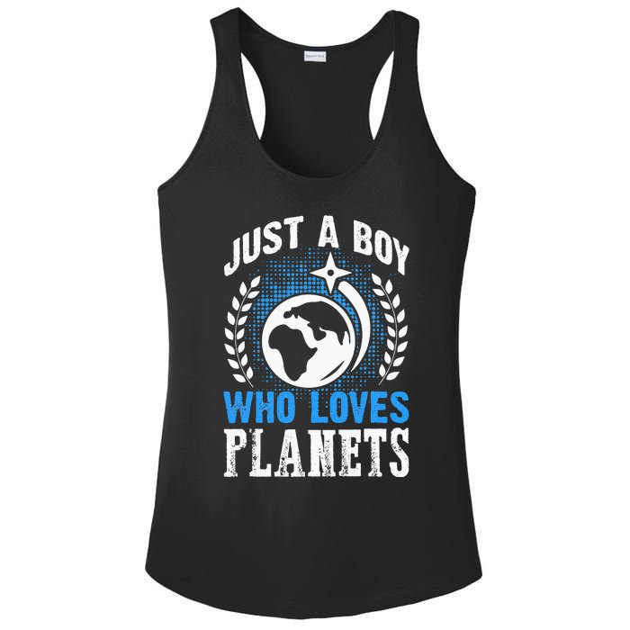 Just A Who Loves Planets Solar System Astrology Space Ladies PosiCharge Competitor Racerback Tank