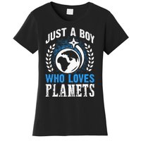 Just A Who Loves Planets Solar System Astrology Space Women's T-Shirt