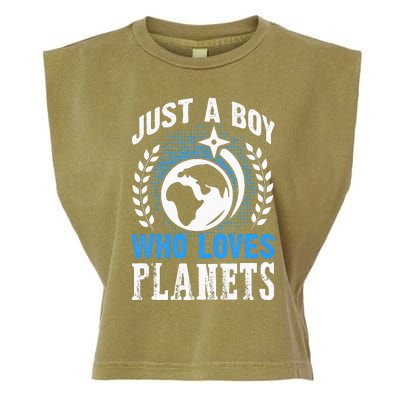 Just A Who Loves Planets Solar System Astrology Space Garment-Dyed Women's Muscle Tee