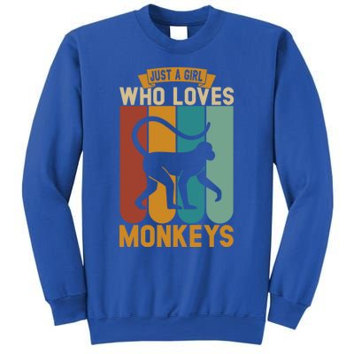 Just A Who Loves Monkeys Cute Gift Sweatshirt