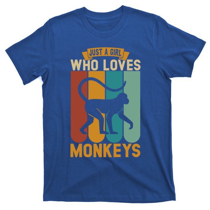 Just A Who Loves Monkeys Cute Gift T-Shirt