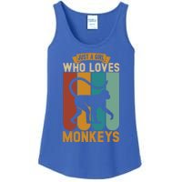 Just A Who Loves Monkeys Cute Gift Ladies Essential Tank