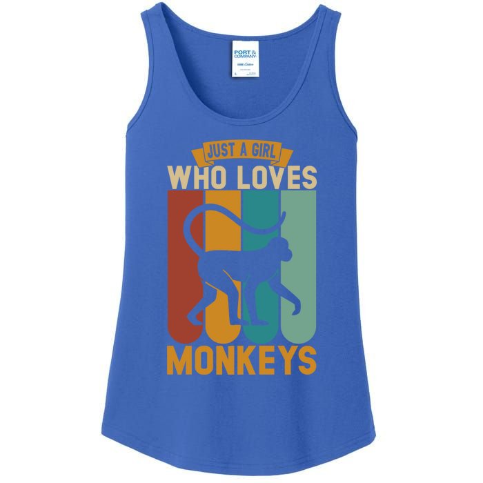 Just A Who Loves Monkeys Cute Gift Ladies Essential Tank