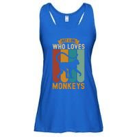 Just A Who Loves Monkeys Cute Gift Ladies Essential Flowy Tank