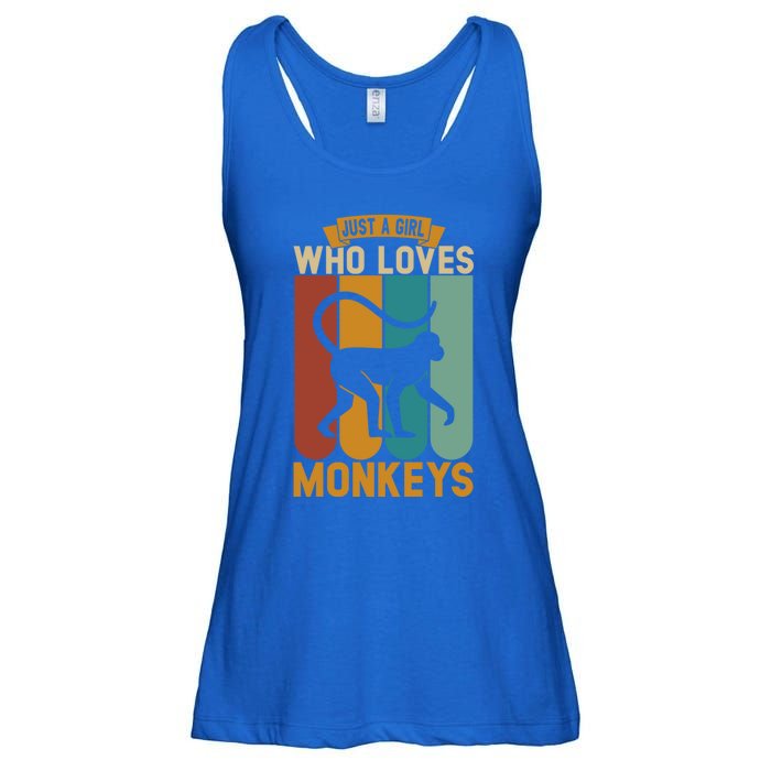 Just A Who Loves Monkeys Cute Gift Ladies Essential Flowy Tank