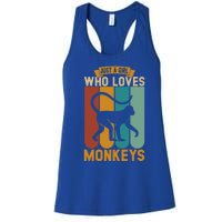 Just A Who Loves Monkeys Cute Gift Women's Racerback Tank