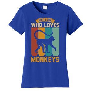 Just A Who Loves Monkeys Cute Gift Women's T-Shirt