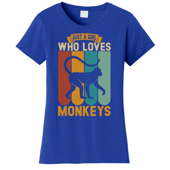 Just A Who Loves Monkeys Cute Gift Women's T-Shirt