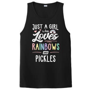 Just A Who Loves Rainbows And Pickles Rainbow Gift PosiCharge Competitor Tank