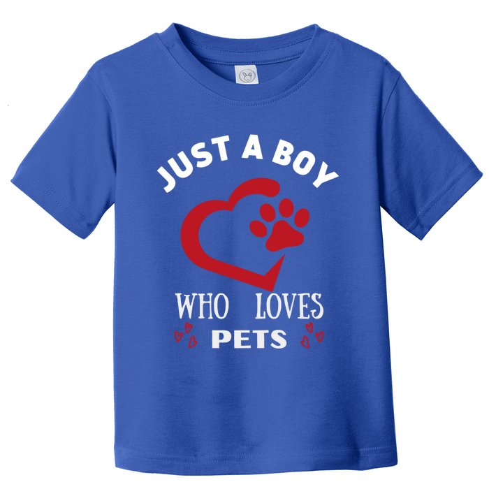 Just A Who Loves Cats Valentines Day Cats Funny Gift Toddler T-Shirt