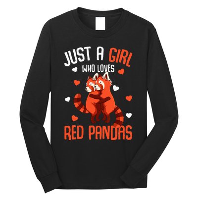 Just A Who Loves Red Pandas Long Sleeve Shirt