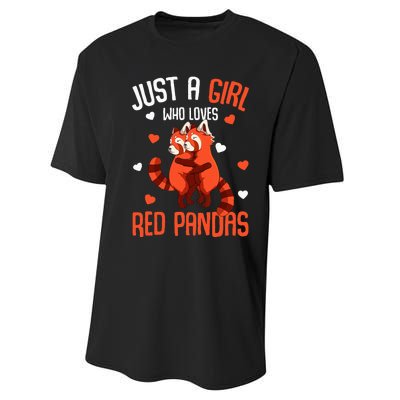 Just A Who Loves Red Pandas Performance Sprint T-Shirt