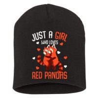 Just A Who Loves Red Pandas Short Acrylic Beanie