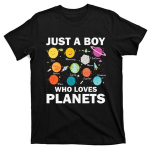 Just A Who Loves Planets Solar System Astrology Space T-Shirt