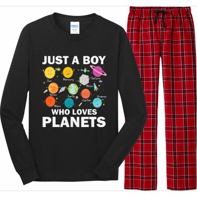 Just A Who Loves Planets Solar System Astrology Space Long Sleeve Pajama Set