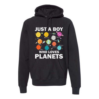 Just A Who Loves Planets Solar System Astrology Space Premium Hoodie