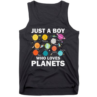 Just A Who Loves Planets Solar System Astrology Space Tank Top