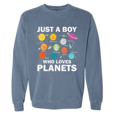 Just A Who Loves Planets Solar System Astrology Space Garment-Dyed Sweatshirt