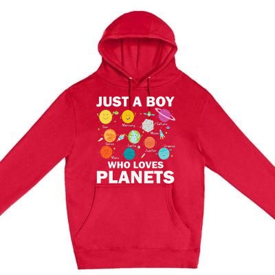 Just A Who Loves Planets Solar System Astrology Space Premium Pullover Hoodie