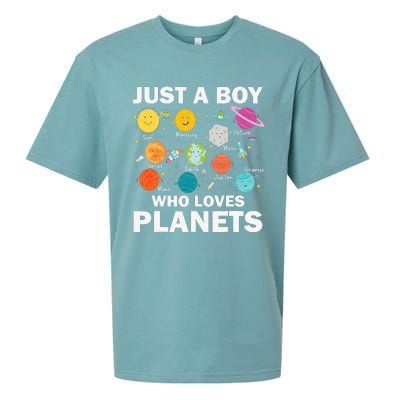 Just A Who Loves Planets Solar System Astrology Space Sueded Cloud Jersey T-Shirt