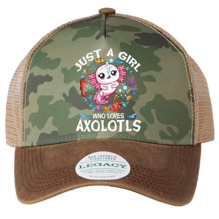Just a  Who Loves Axolotls Legacy Tie Dye Trucker Hat
