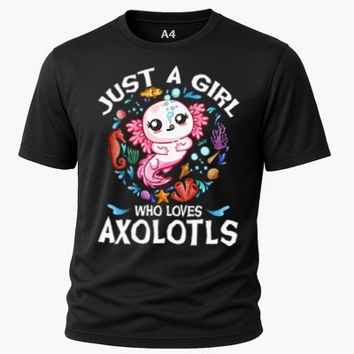 Just a  Who Loves Axolotls Performance Shirt