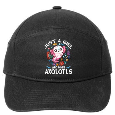 Just a  Who Loves Axolotls 7-Panel Snapback Hat