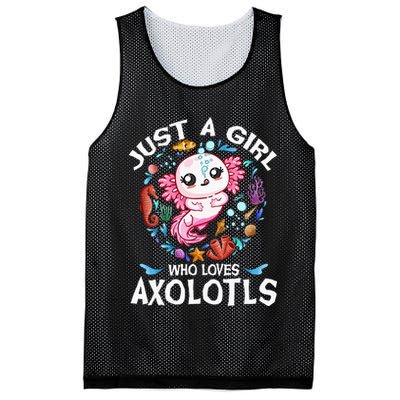 Just a  Who Loves Axolotls Mesh Reversible Basketball Jersey Tank