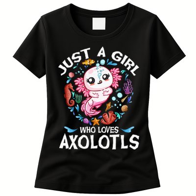 Just a  Who Loves Axolotls Womens T-Shirt