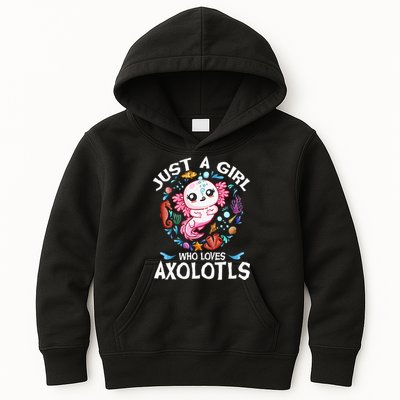 Just a  Who Loves Axolotls Kids Hoodie