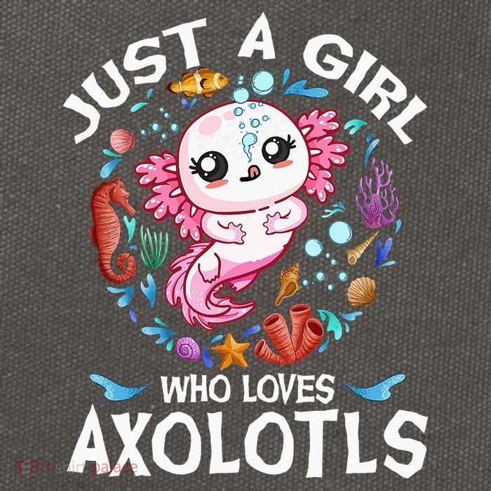 Just a  Who Loves Axolotls Cotton Canvas Backpack