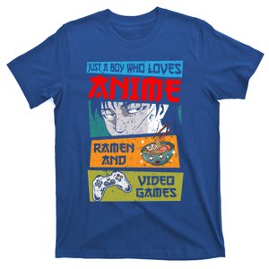 Just A Who Loves Anime Ra And Video Games Gaming Funny Gift T-Shirt